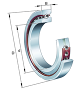 Picture of Cuscinetto a sfere a contatto obliquo - HS7020-C-T-P4S-UL