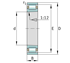 Immagine di Cuscinetto radiale a rulli cilindrici - N1012-D-TVP-SP-XL